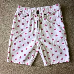 Vintage Jordache White Pink Polka dot Shorts